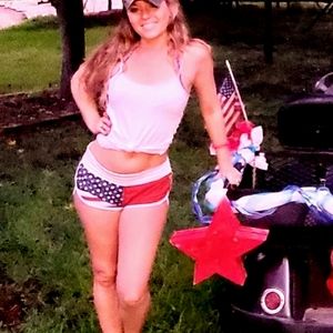 Hurley American flag surf shorts